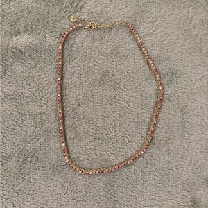 Elegant Gold and Pink Necklace